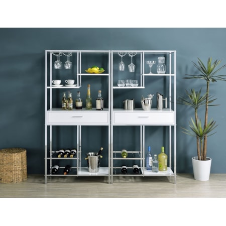 HIGH GLOSS WHITE WINE CABINET |