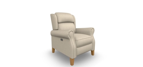 Transitional High Leg Power Recliner with Power Tilt Headrest