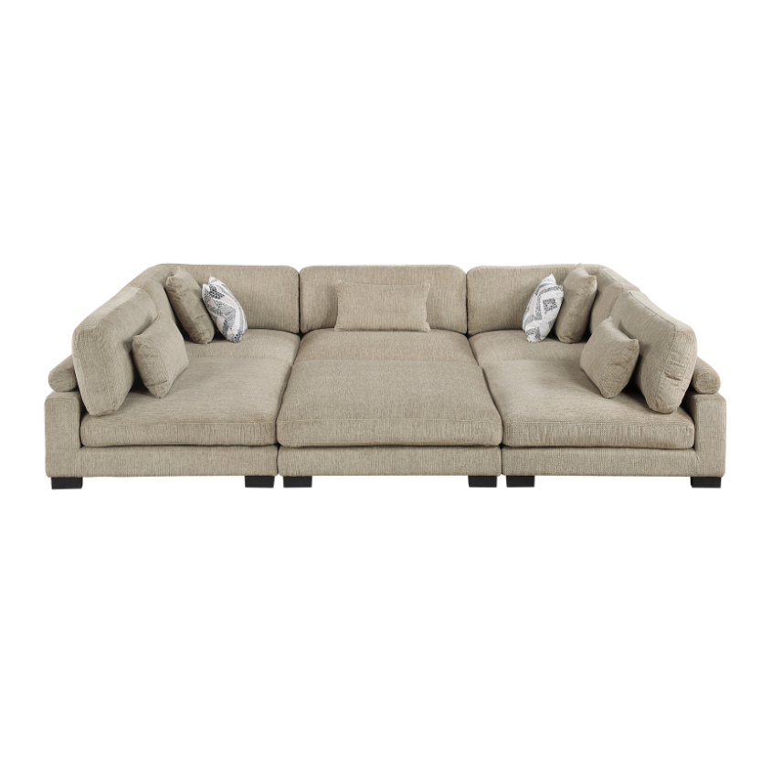 Homelegance Tinley 6-Piece Sectional Sofa with Ottoman