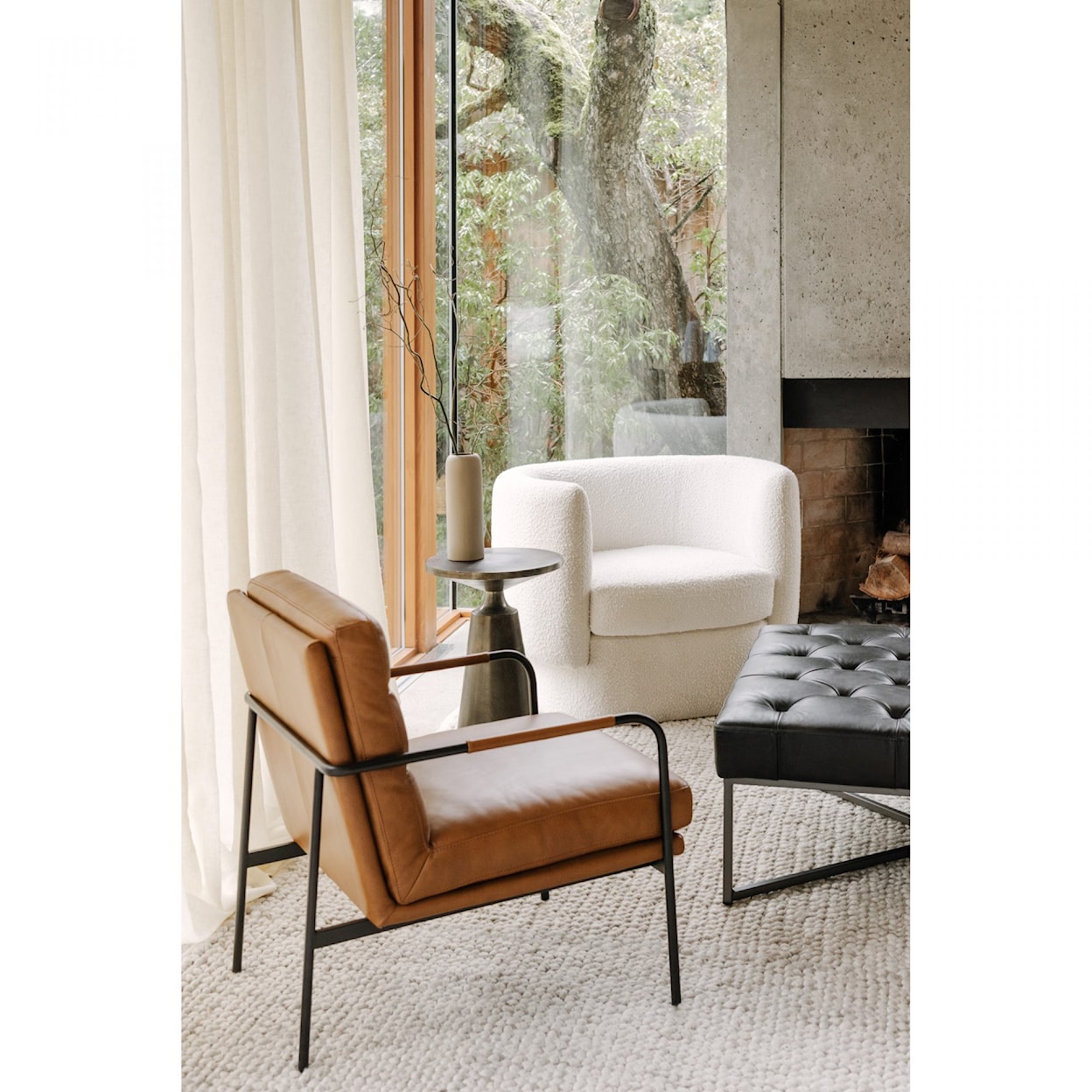 Moe's Home Collection Verlaine Chair Chestnut Brown