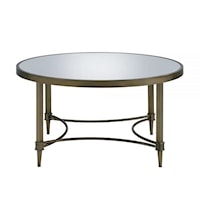 Contemporary Cocktail Table with Mirrored Top