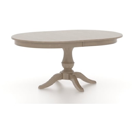 Oval wood table