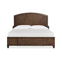 Transitional King Panel Bed with Low-Profile Footboard