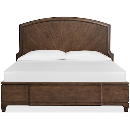 Transitional California King Panel Bed with Low-Profile Footboard