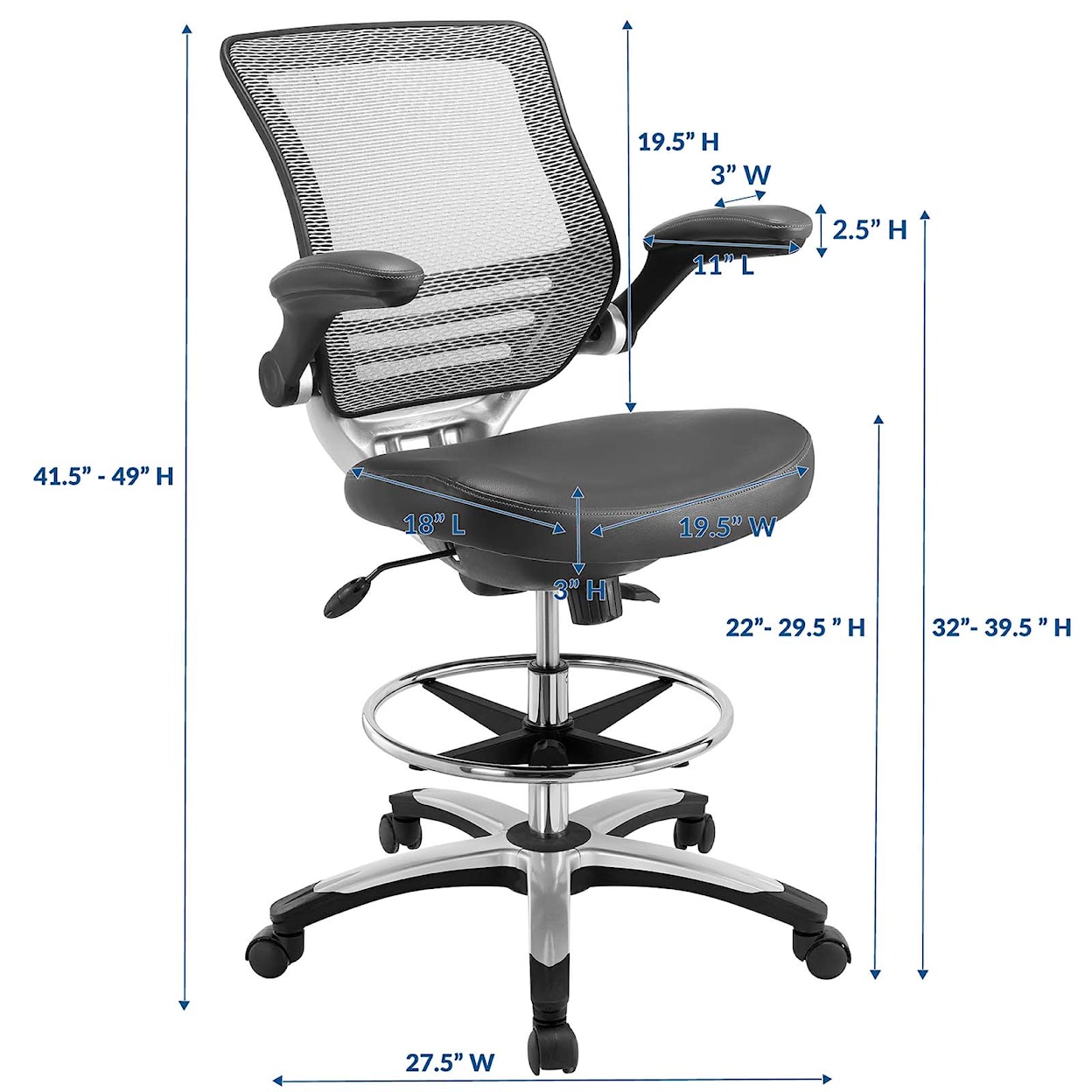 Modway Edge Drafting Chair