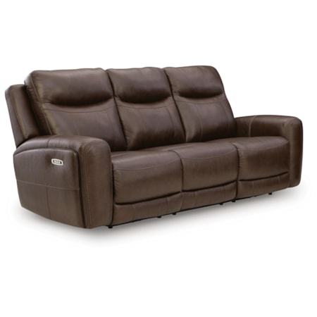 Pwr Rec Sofa With Adj Headrest