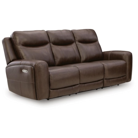 Pwr Rec Sofa With Adj Headrest