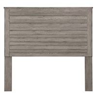 Rustic Farmhouse Weathered Grey Horizontal Slat Overlay Queen Wood Headboard