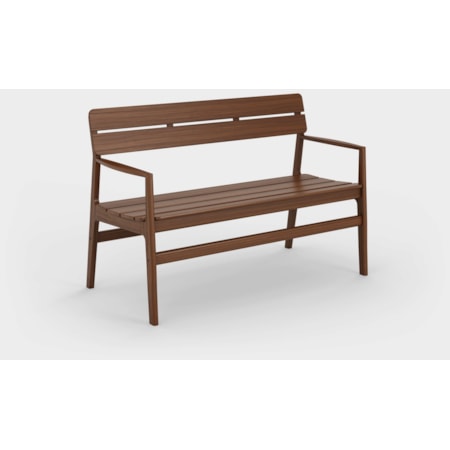 48″ Garden Bench w/Broad Slatted Backrest