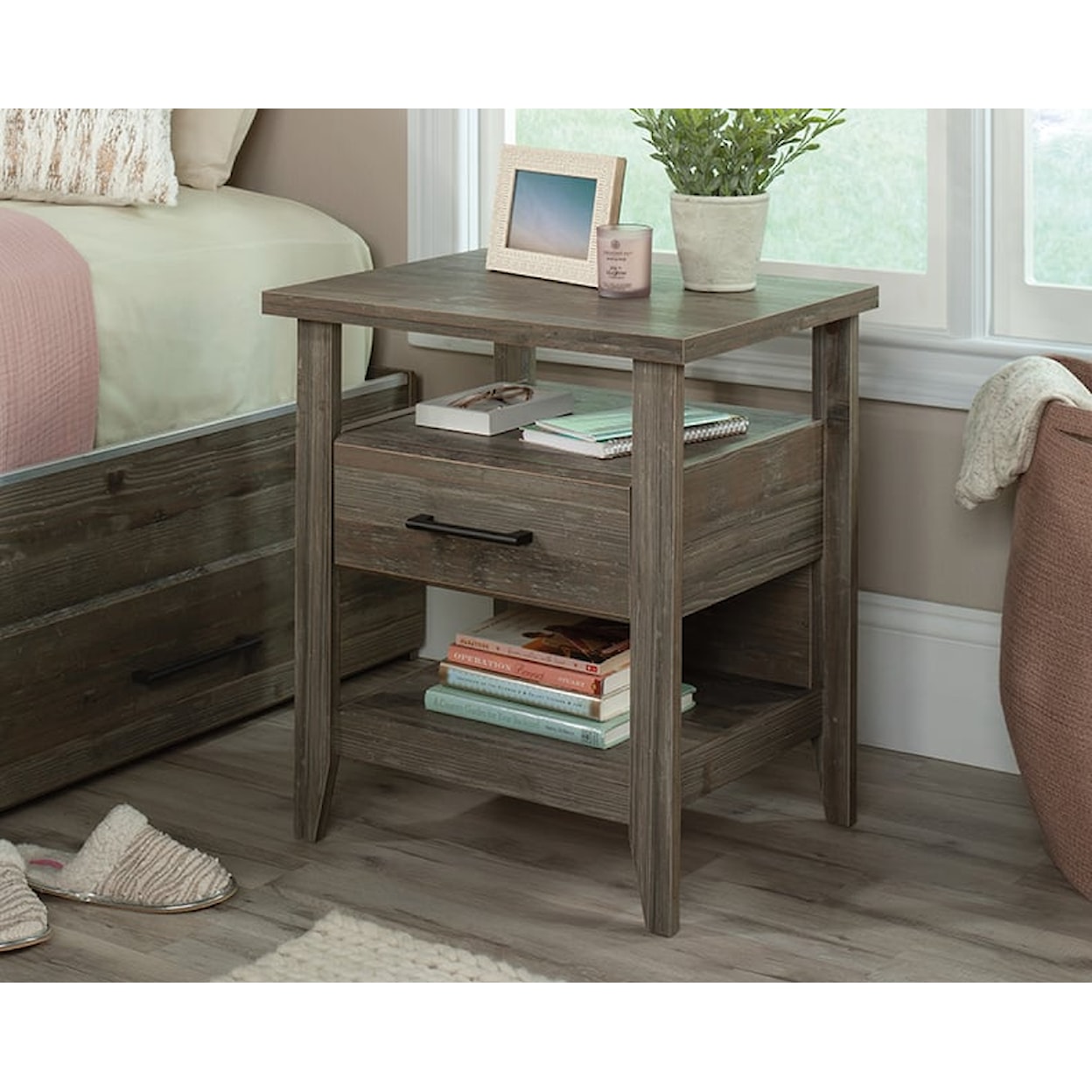 Sauder Summit Station One-Drawer Nightstand