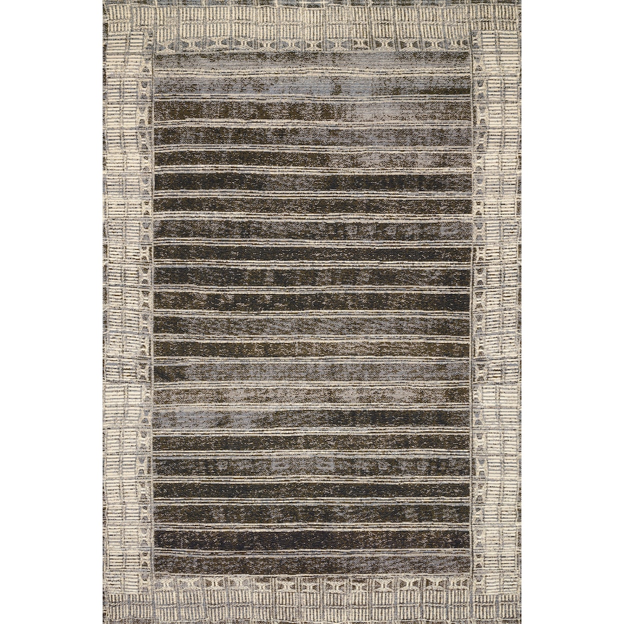 Reeds Rugs Mika 7'10" x 11'2" Charcoal / Ivory Rug