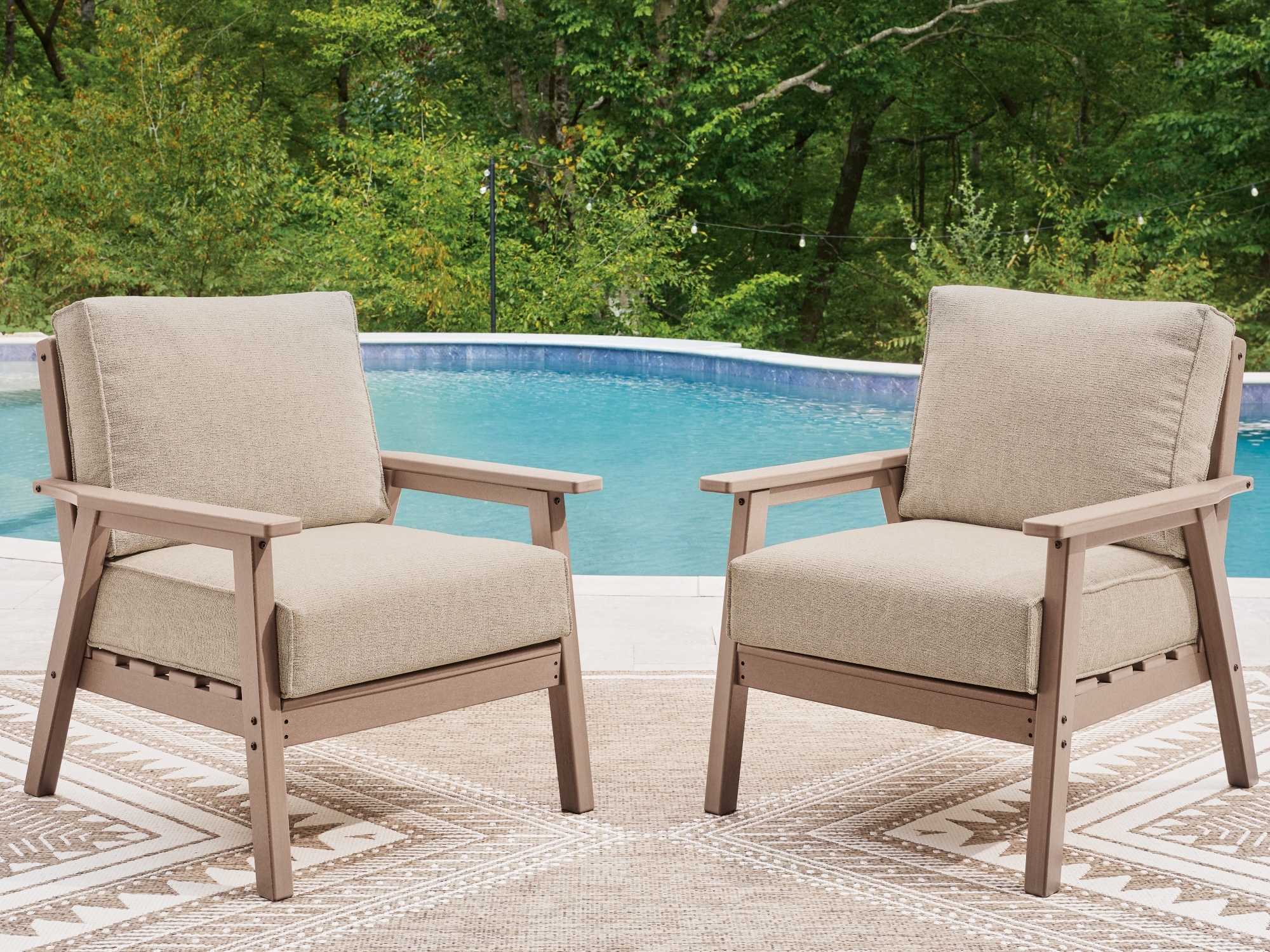 Ashley (Signature Design) Grover Beach Lounge Chair W/ Cushion (Set of 2)