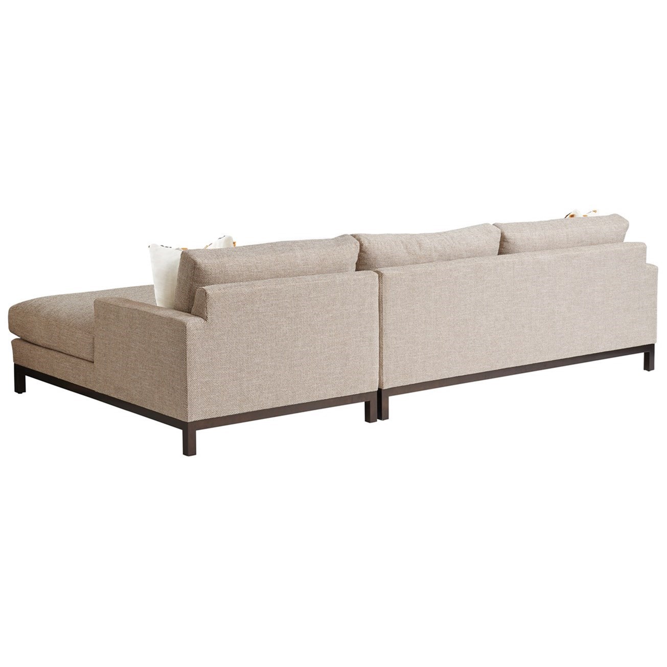 2-Pc Sectional w/ Bronze Base &amp; RAF Chaise