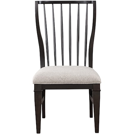 Slat Back Side Chair - Black