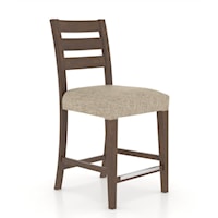 Transitional Customizable Upholstered Fixed Stool