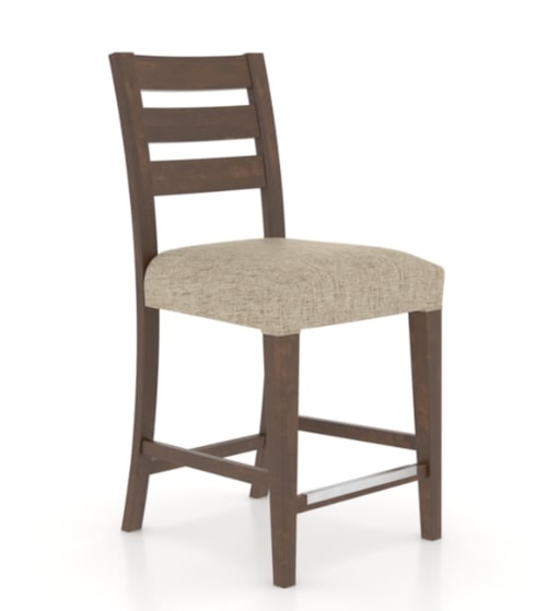 Transitional Customizable Upholstered Fixed Stool
