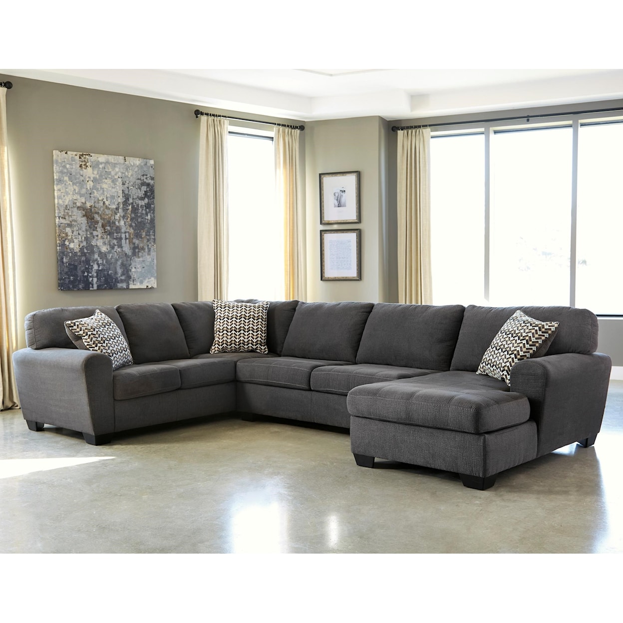 Benchcraft Ambee 3-Piece Sectional with Chaise
