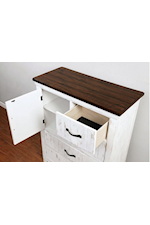 FUSA Alyson Transitional Nightstand with USB Plug & Hidden Jewelry Drawer