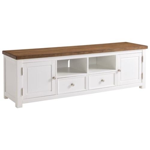 Two-Tone Large TV Stand