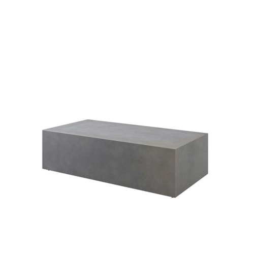 Bellino Coffee Table With Concrete Aluminum Finish - Concrete