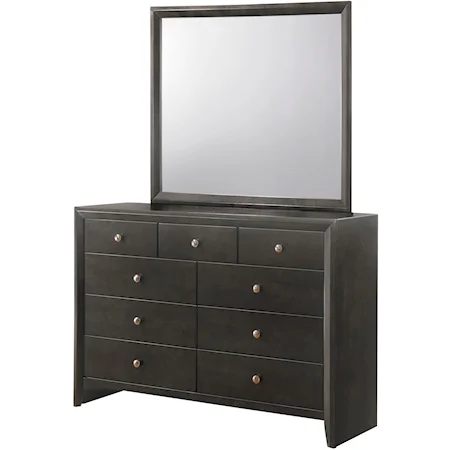 Dresser and Mirror Combination