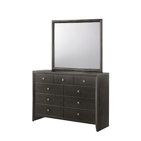 Dresser and Mirror Combination