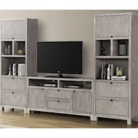 Contemporary Entertainment Center with Nickel Hardware