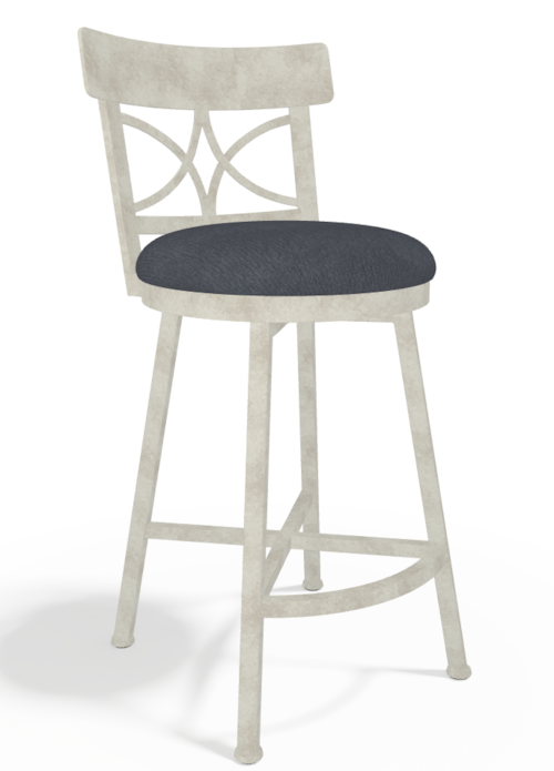 Sausalito Flat Swivel With Back, No Arms Counter Stool With No Welt