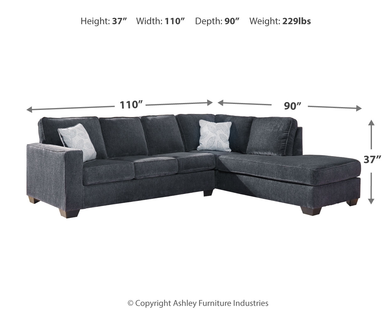 2-Piece Sectional With Chaise