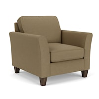 Transitional Chair with Flared Arms