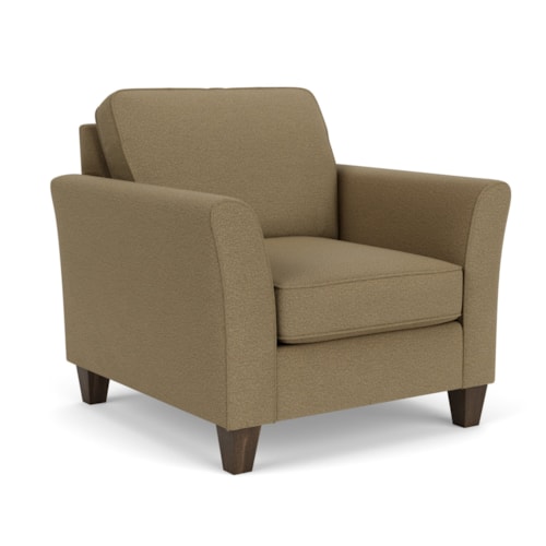 Transitional Chair with Flared Arms