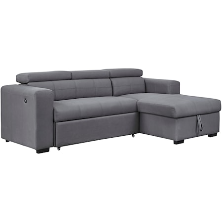 2-Pc Sectional w/ Sleeper & Storage Chaise