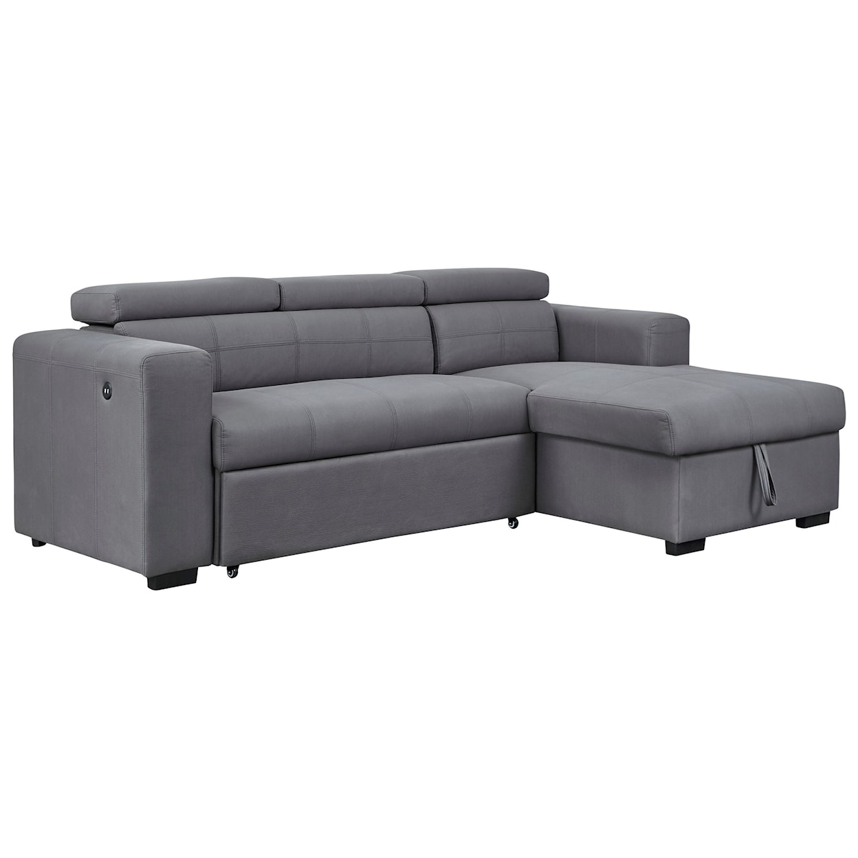 Benchcraft Salado 2-Pc Sectional w/ Sleeper & Storage Chaise