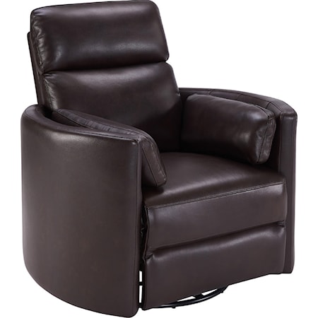 Contemporary Power Swivel Glider Recliner with Cordless Battery Pack and USB Charger