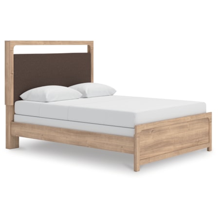 Queen Upholstered Panel Bed