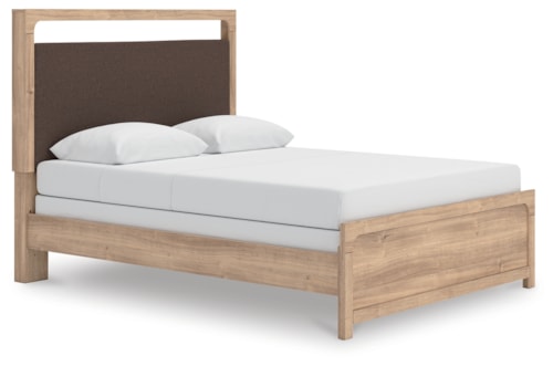Queen Upholstered Panel Bed