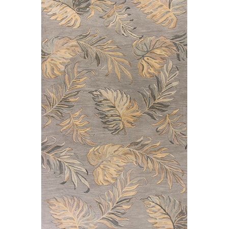 7'6" X 7'6" Grey Palms Area Rug