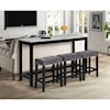 New Classic Furniture Celeste Theater Bar Table W/ 3 Stools