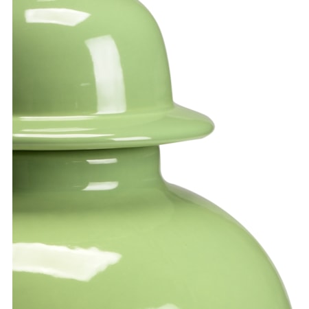 Landis Covered Vase - Green