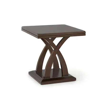 Jocelyn Casual Contemporary End Table with X-Base
