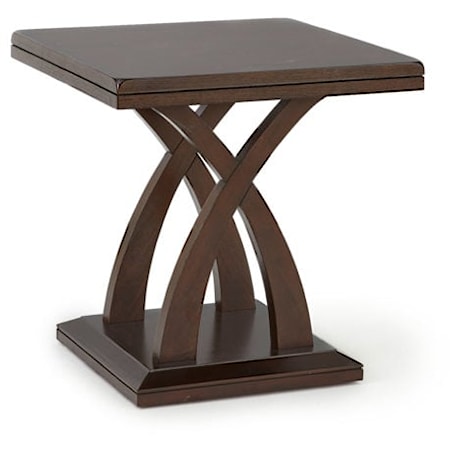 Jocelyn Casual Contemporary End Table with X-Base