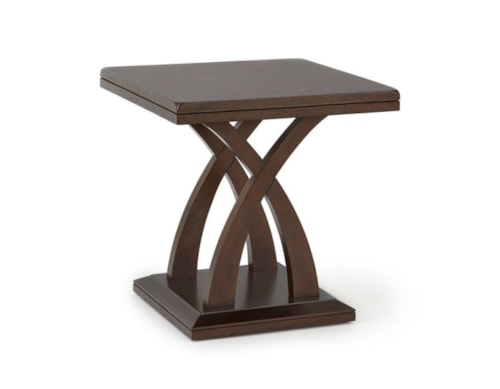 Contemporary End Table with X Base