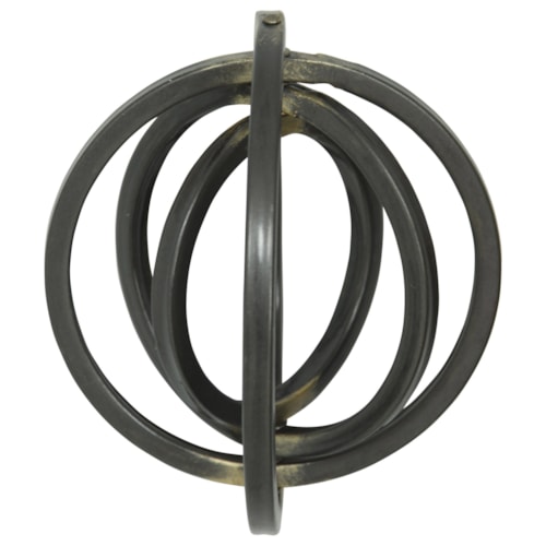 Black Metal Rotatable Wall Sculpture
