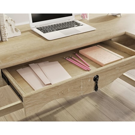 L-Shaped Desk with File Drawer