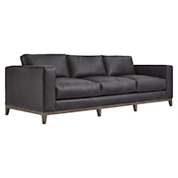 Noel Leather Sofa Without Pillows