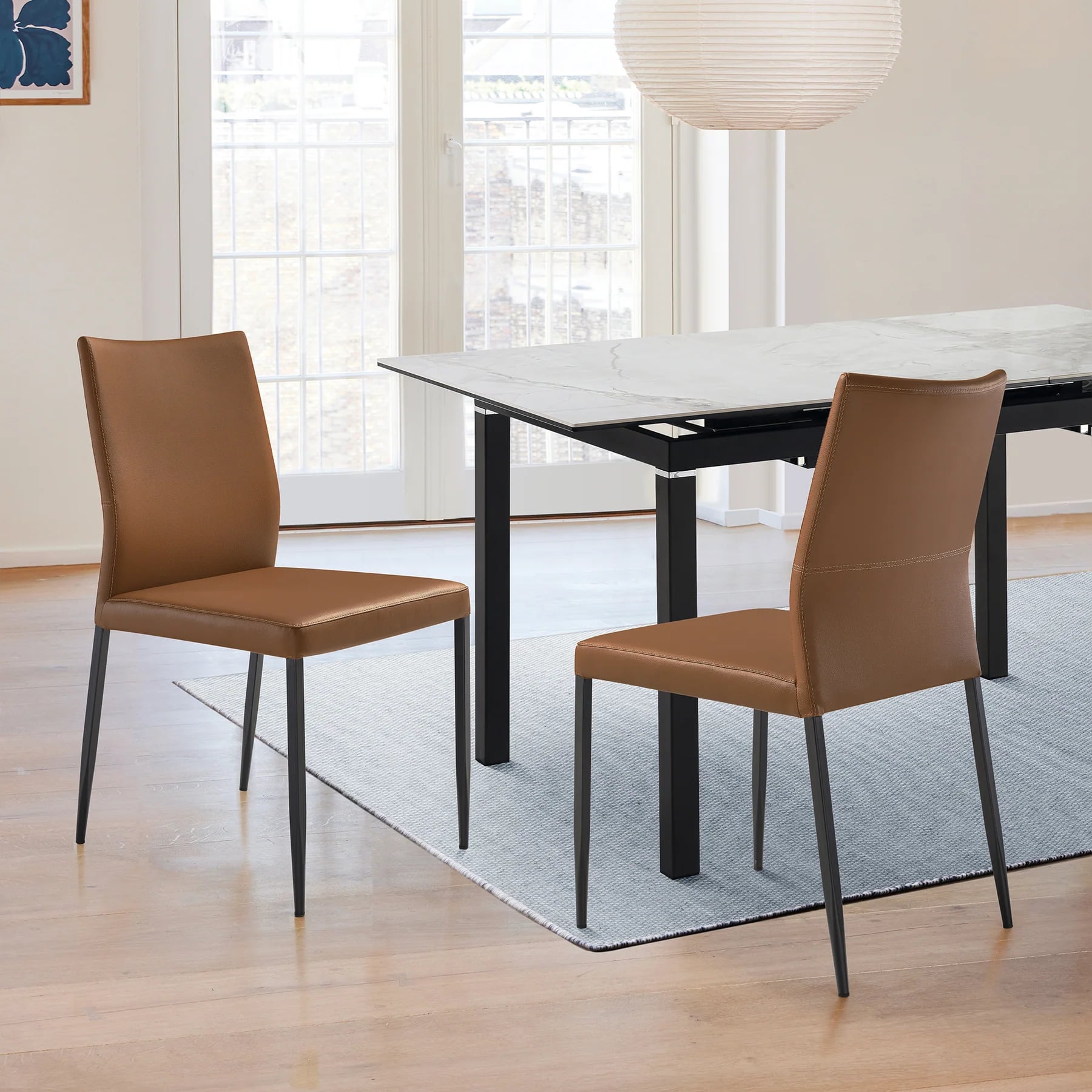 Armen Living Kash Faux-Leather Dining Chair