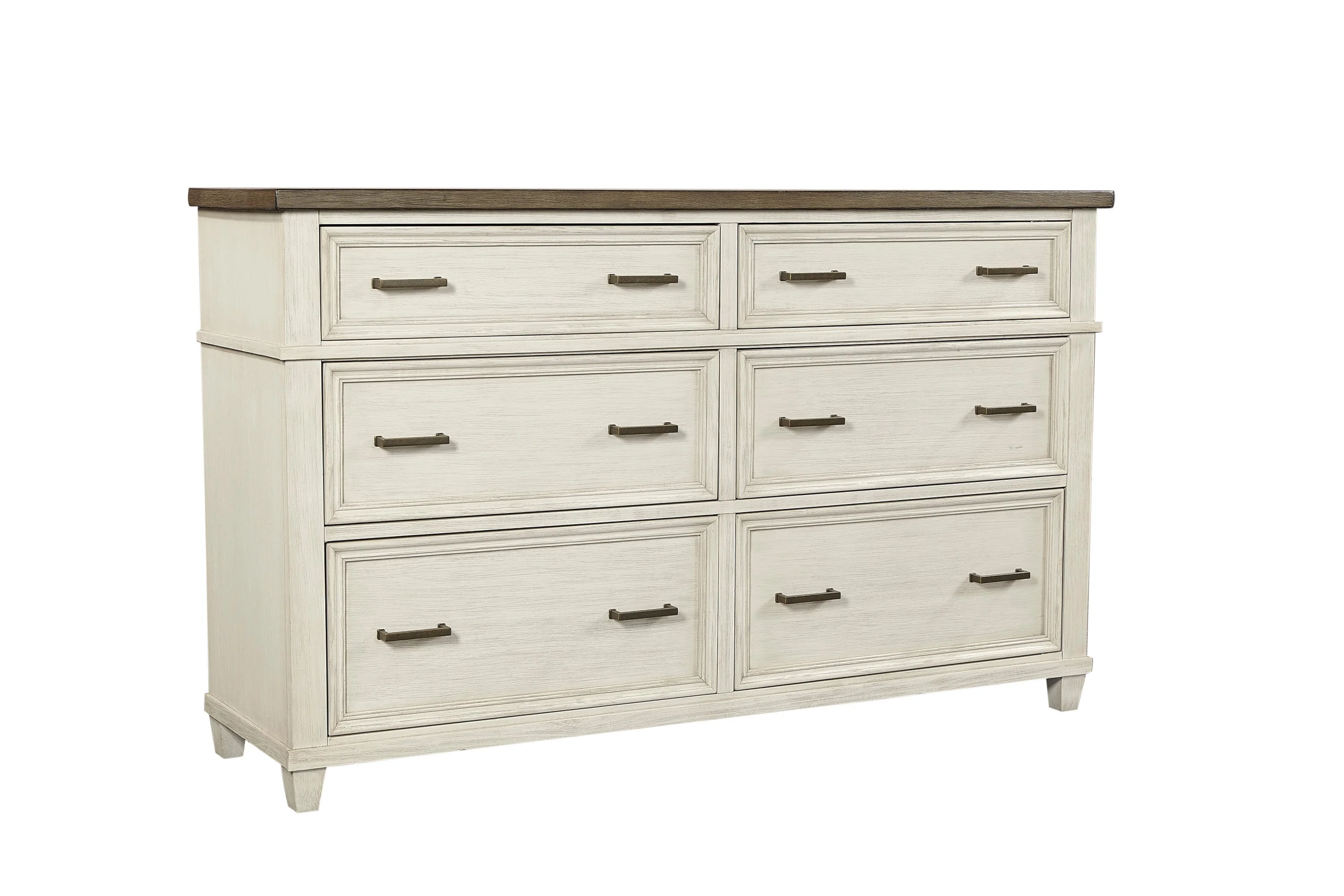 Aspenhome Caraway I248-453-2 Farmhouse 6-Drawer Dresser with Felt Lined ...