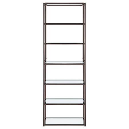 Kate 78-inch Glass Bookshelf