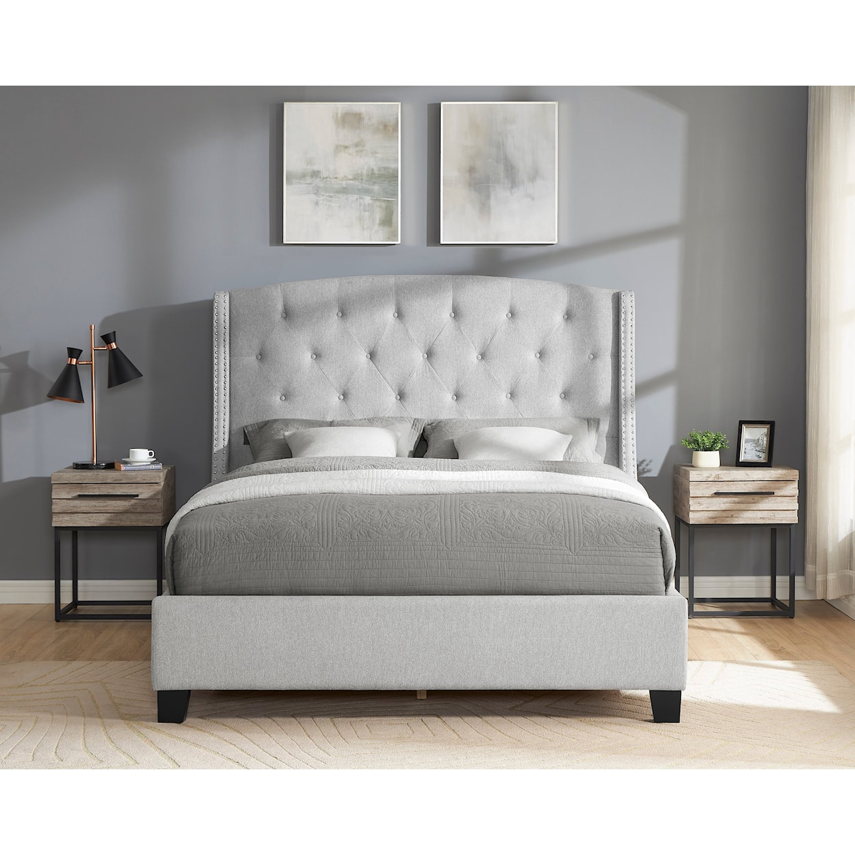 CM Eva King Upholstered Bed