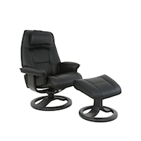 Modern Admiral R Large Manual Recliner With Footstool